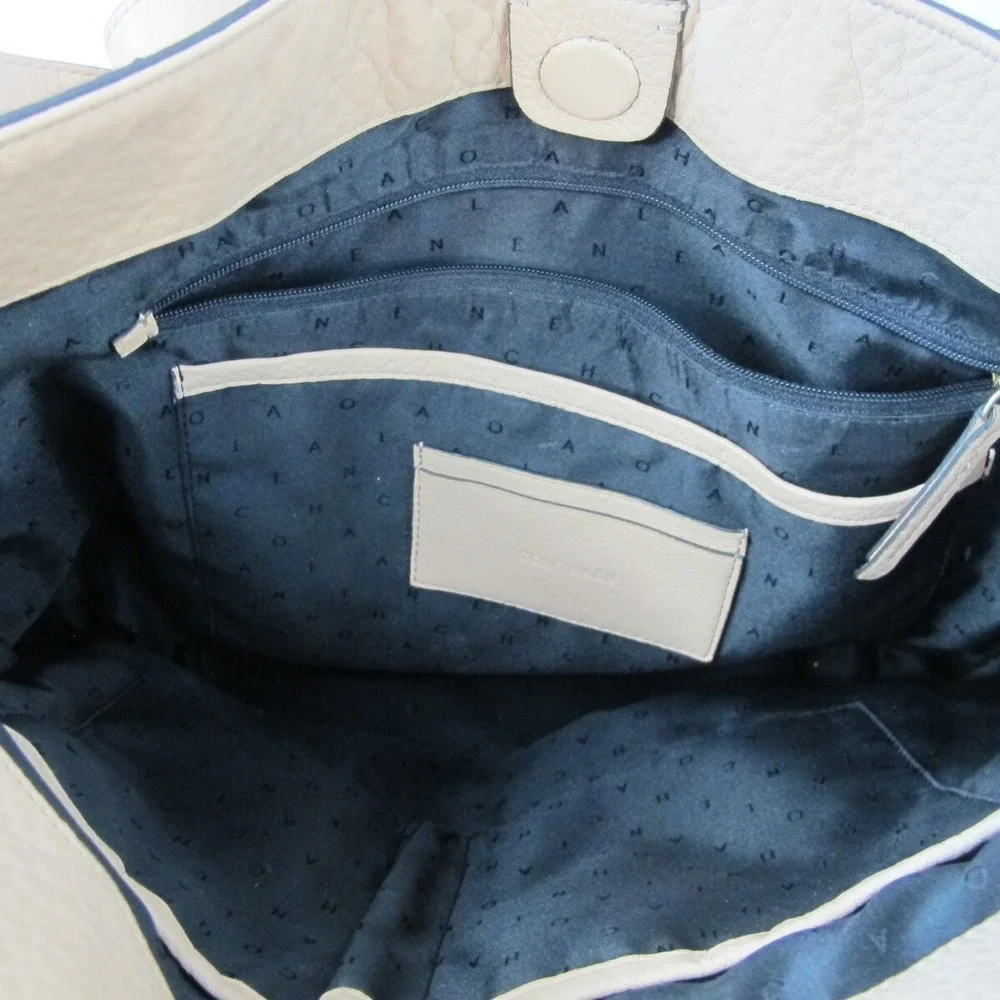 Cole Haan Beige Pebbled‎ Leather Hobo Shoulder Bag Handbag Purse